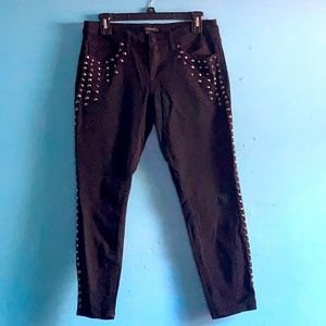 Women’s studded Forever 21 black jeans